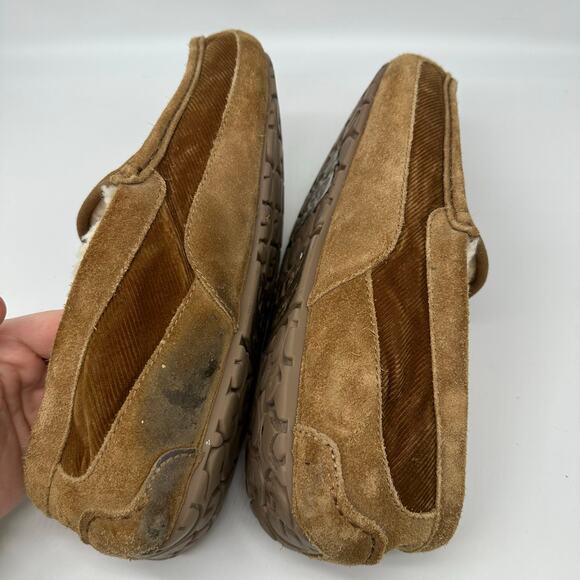 Ugg Ascot Chestnut Brown Corduroy Moccasin Slippers Mens Size 12 main image 10